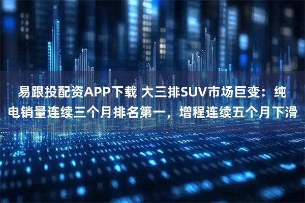 易跟投配资APP下载 大三排SUV市场巨变：纯电销量连续三个月排名第一，增程连续五个月下滑